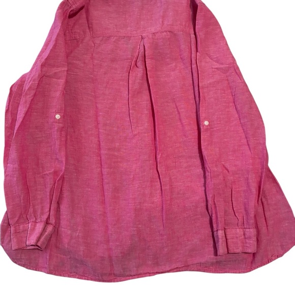 NWOT Lane Bryant Women’s Linen Cotton Blend Button Up Shirt Pink Size 18/20 - Picture 5 of 9